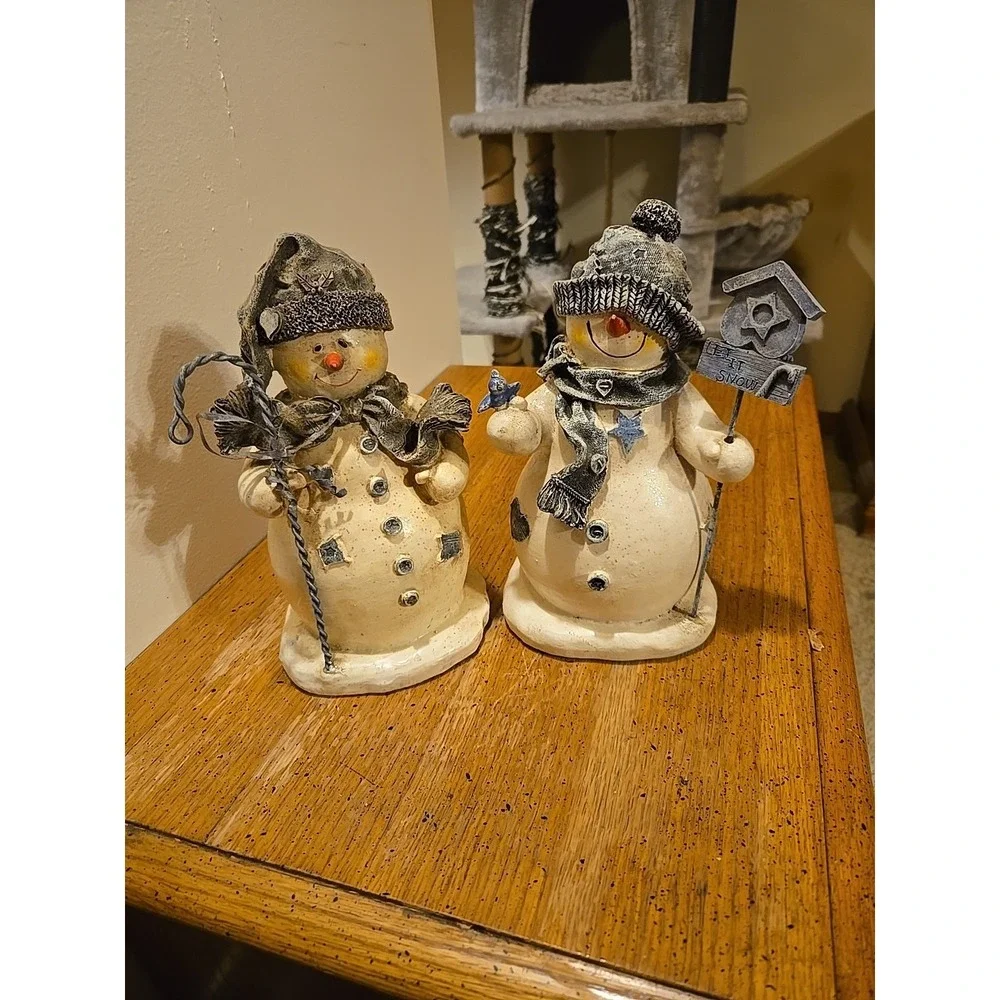 ceramic snowman‎ figurines